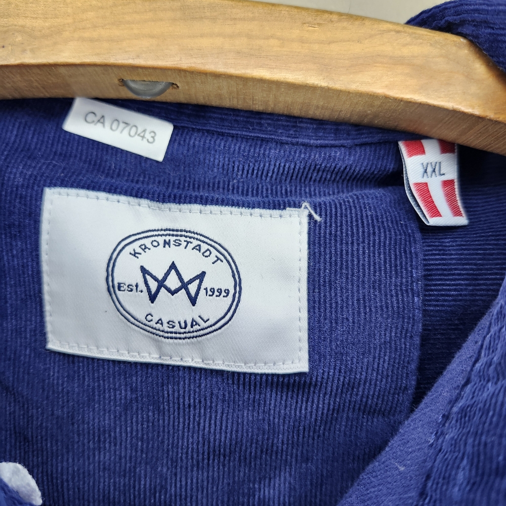 🆕️ KRONSTADT Navy Corduroy Button-Down - XXLarge - Picture 3 of 5